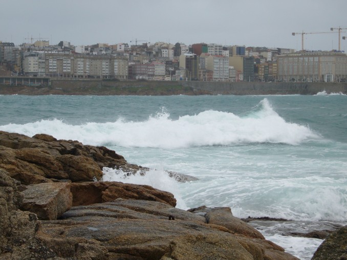 Olas en Riazor