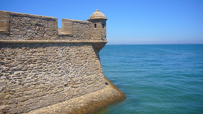 Detalle castillo Santa Catalina (Cádiz)