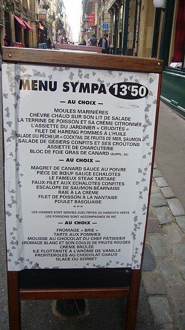 Menú Sympa