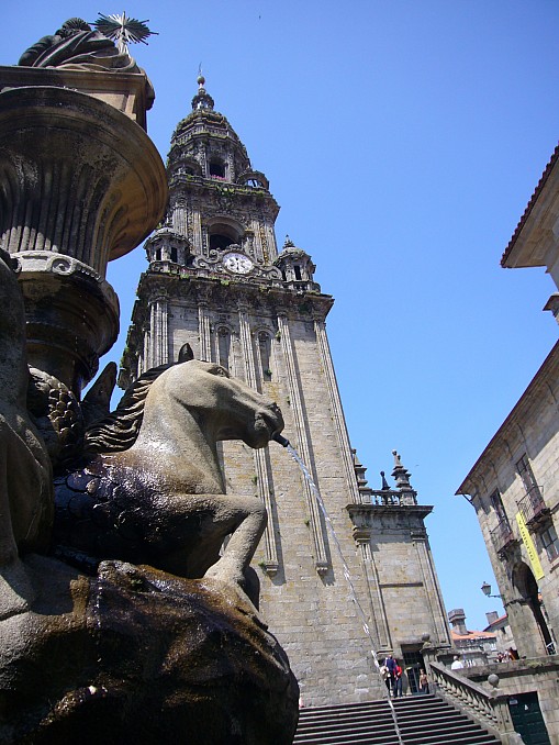 Fuente de los Caballos en Santiago de Compostela