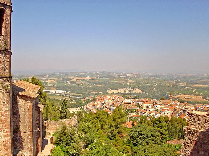 Paisaje desde el castillo de Gelida