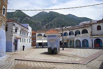 Plaza en Chaouen (Marruecos)
