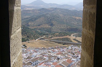 Vistas desde el castillo de Olvera (Cádiz)