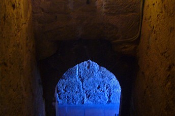 Escalera interior en el castillo de Cazorla
