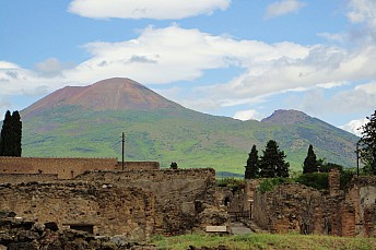 El Vesubio desde Pompeya