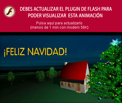 Debe actualizar el plugin de Flash para visualizar esta postal navide�a